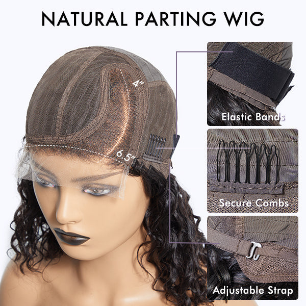 Weekly Special | Trendy Short Cut Curly Minimalist HD Lace Glueless Side Part Wig 100% Human Hair
