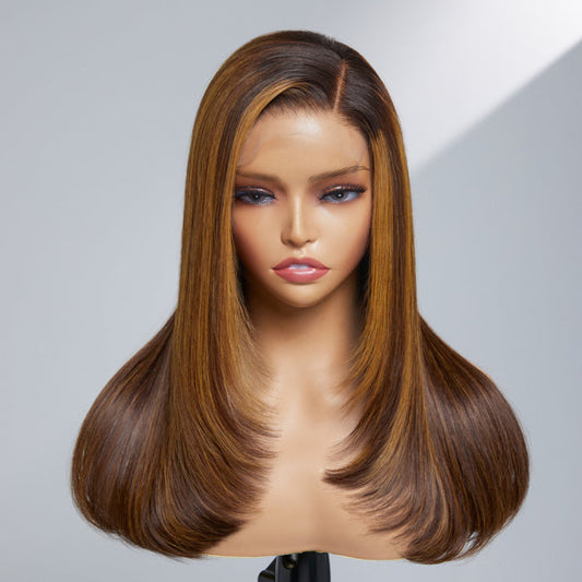 Saletta Sparkle Galaxy Layered Cut Glueless 5x5 Closure HD Lace Wig Pre-bleached