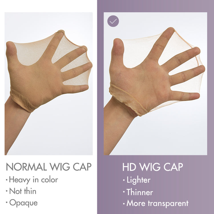 10pcs Stretchy HD Breathable Wig Caps with Non-Slip Elastic Band for Lace Frontal Wigs