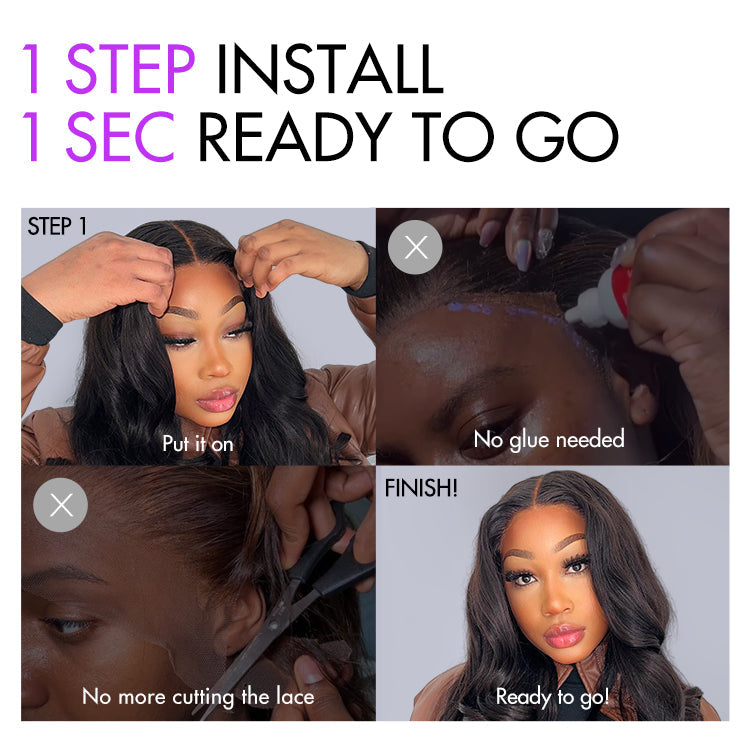 1 SEC INSTALL WIG | Sun-kissed Ombre Blonde Kinky Curly Glueless 5x5 Clouse Pre-Cut Lace Wig - US Only