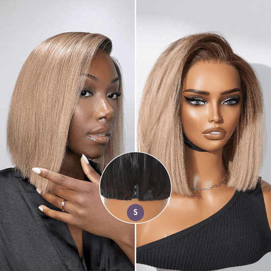 Luvme All-Day Comfort™ Wig Ash Blonde Blunt Cut Bob Glueless Minimalist HD Lace Short Bob Wig Pre-Cut Lace