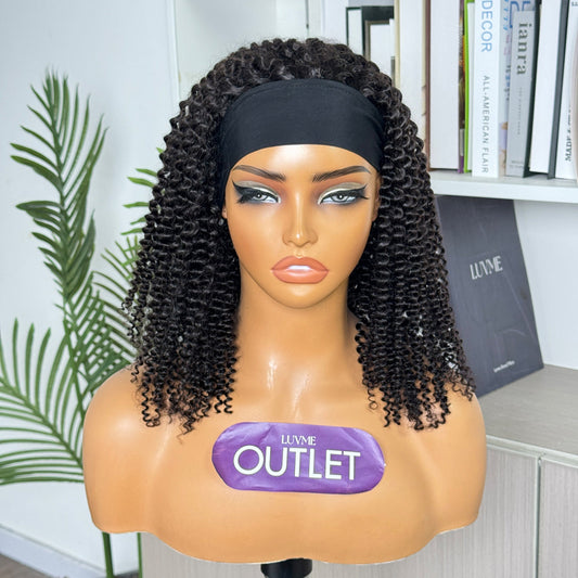 Outlet· 18' ~22''| Throw On & Go |  Kinky Curl Headband Long Hair Wig