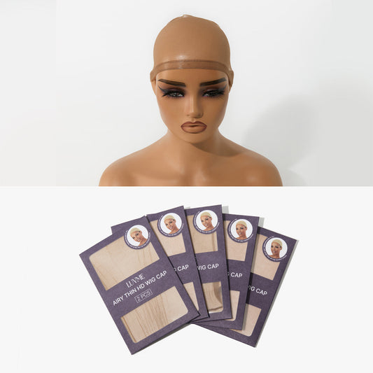 LUVME Wig Cap Set, 5 Packs (10 pcs, Dark Brown) – Soft, Stretchy, Breathable Caps with Secure Fit for Lace Wigs