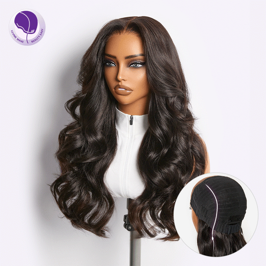 MyOwn-Fit™ PartingMax Glueless Wig 180% Density Light Yaki Body Wave 7x6 Closure HD Lace Wig Flexi-Fit Invisi Drawstring Cap & Pre-Cut Lace