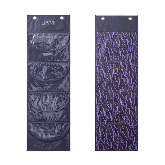 LUVME 4-Pack Purple Wig Storage Bags, Dust-Proof Hair Extension Carriers