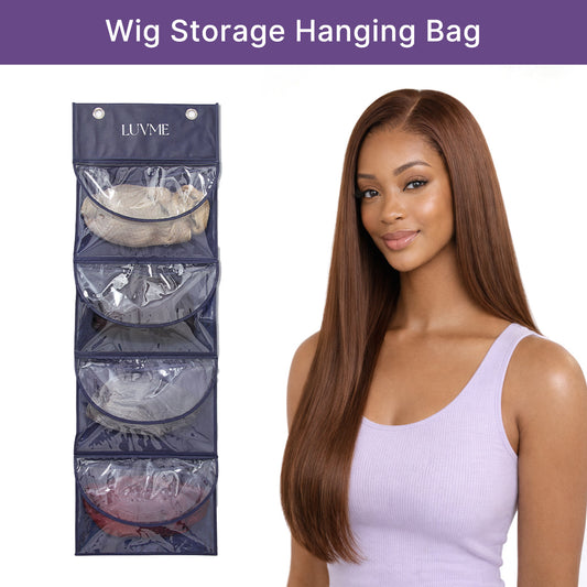 1pc / 2pcs LUVME 4-Pack Purple Wig Storage Bags, Dust-Proof Hair Extension Carriers | Add-on Item