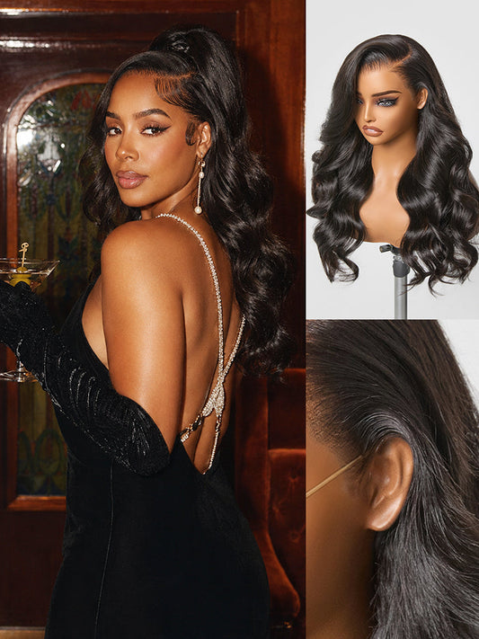 NatureMAX™ 200% Density Loose Wave Glueless 13x6 HD Lace Front Wig Human Hair Pre-Cut Lace Flexi-Fit Drawstring Cap